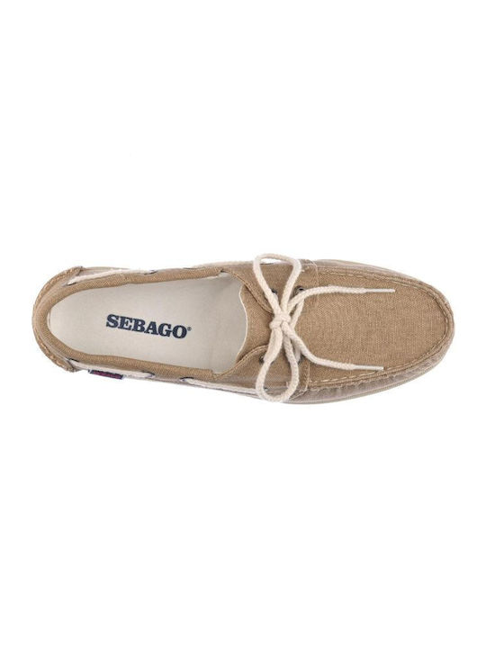 Sebago Portland Ανδρικά Boat Shoes σε Μπεζ Χρώμα