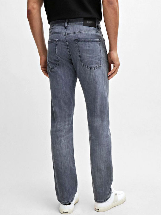 Hugo Boss Delaware3-1 Pantaloni de Bărbați din Jean în Croială Slim Grey