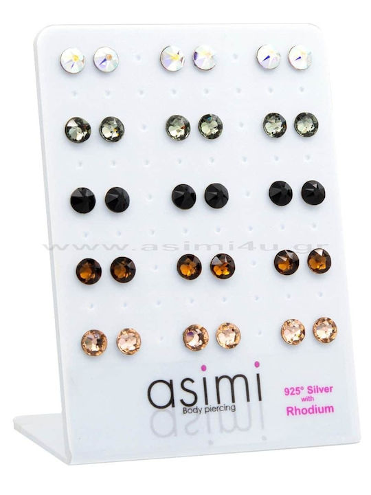 Cercei din argint Swarovski Stones 6mm