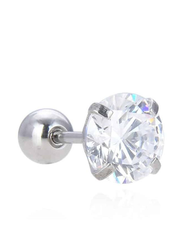 Surgical Steel 316ltragus Clear Zircon 3-4-5-6 Mm