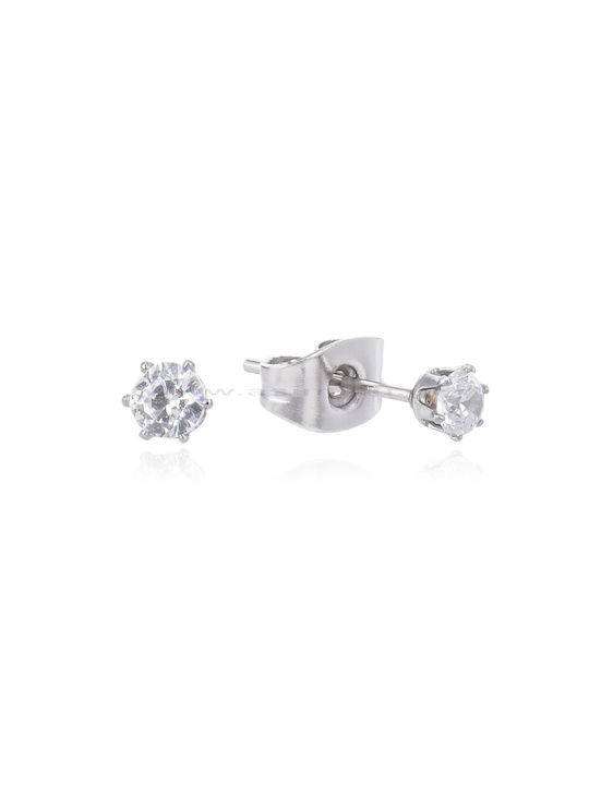Zircon Earrings Stones 3-6mm Surgical Steel 316l