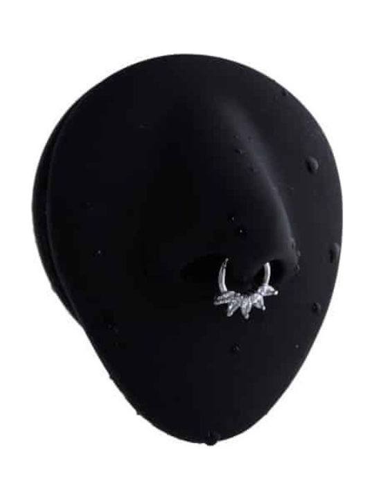 Septum Clicker Earring Zircon 1.2x8mm Surgical Steel 316L