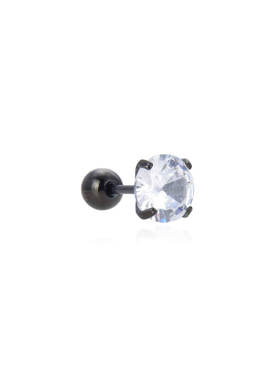 Cercei Negru Tragus Zircon negru Oțel chirurgical 316l 3-4-5-6 mm