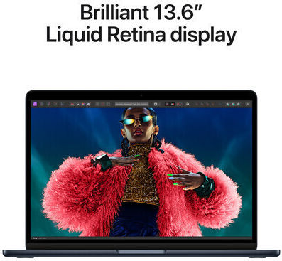 Apple MacBook Air 13" (2024) 13.6" Retina Display (M3-8-Core/16GB/512GB SSD/10-Core GPU) Midnight (International English Keyboard)