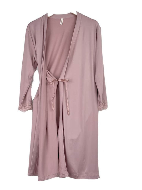 Notte Stella Robe Maternity & Nursing Pink