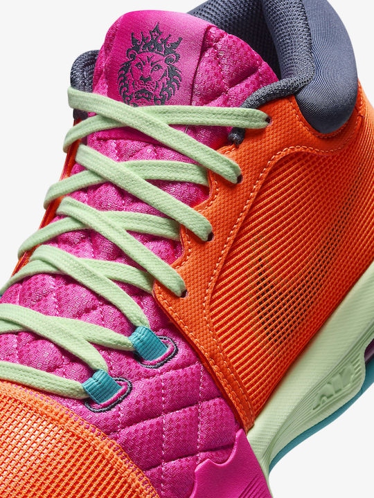 LeBron Witness VIII High Basketball Shoes Total Orange / Laser Fuchsia / Vapor Green / Thunder Blue