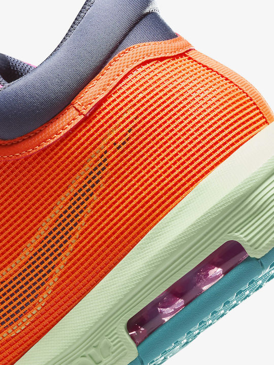 LeBron Witness VIII High Basketball Shoes Total Orange / Laser Fuchsia / Vapor Green / Thunder Blue