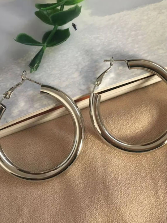 Art Earrings Hoops made of Steel