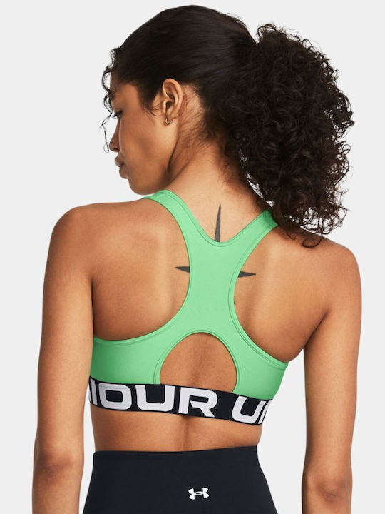 Under Armour Heatgear Authentics Mid Branded Γυναικείο Μπουστάκι Πράσινο