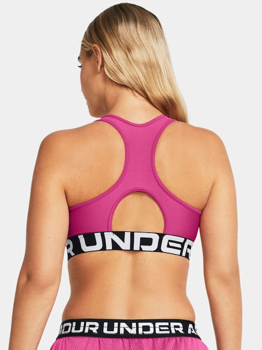 Under Armour Heatgear Authentics Mid Branded Γυναικείο Μπουστάκι Φούξια