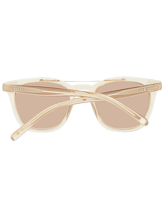 Ted Baker Sunglasses Beige with Acetate Frame & Brown Lens