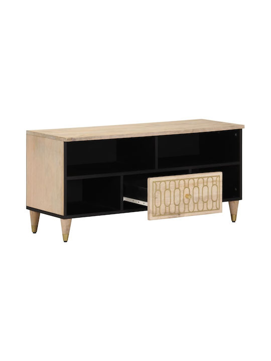 TV Stand from Solid Wood Brown L100xW33xH46cm
