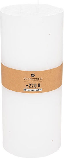Atmosphera Olia Aromatic White Pillar Candle