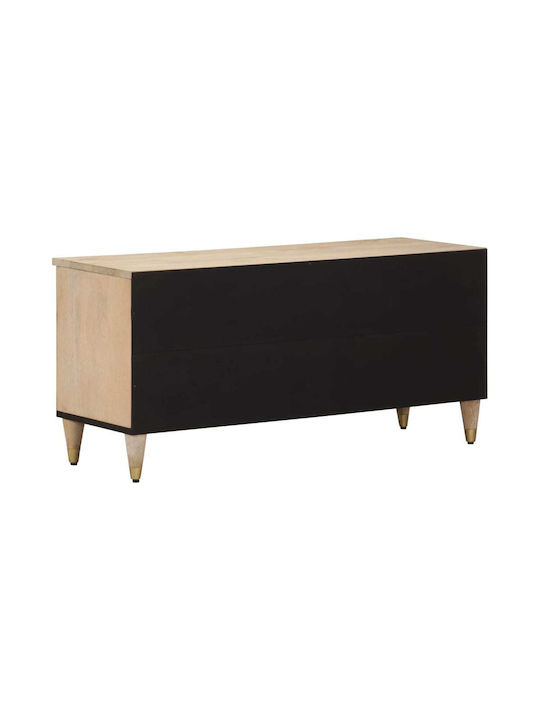 TV Stand from Solid Wood Brown L100xW33xH46cm