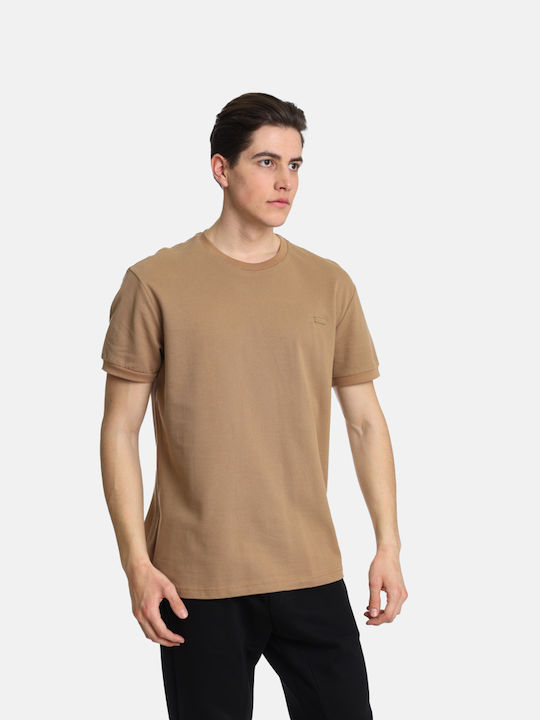 Life Style Butiken Men's Short Sleeve T-shirt Tabac Brown