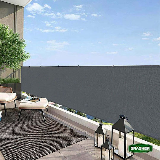 Grasher Rectangular Shade Divider Gray With Hoop 1.2x6m 160gr/m²