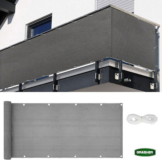 Grasher Rectangular Shade Divider Gray With Hoop 1.50x6m 160gr/m²