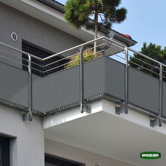 Grasher Rectangular Shade Divider Gray With Hoop 1.2x6m 160gr/m²