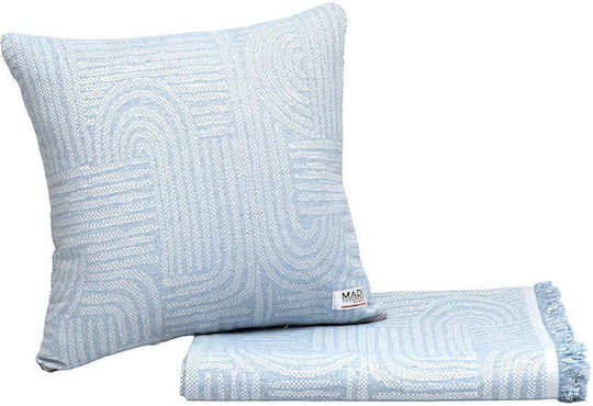 Madi Sofa Cushion Ethereal Cyan 45x45cm
