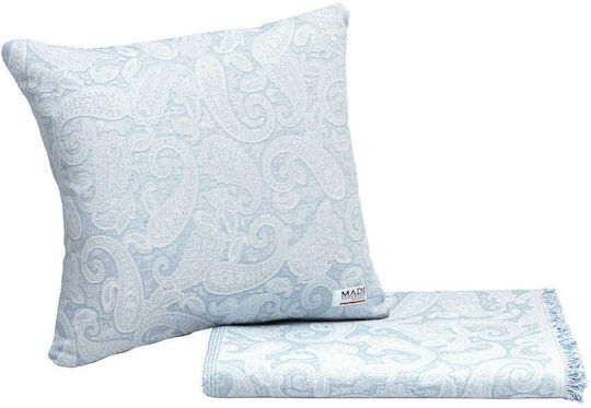 Madi Madi Decorative Pillow Case Rococo Cyan 45x45cm