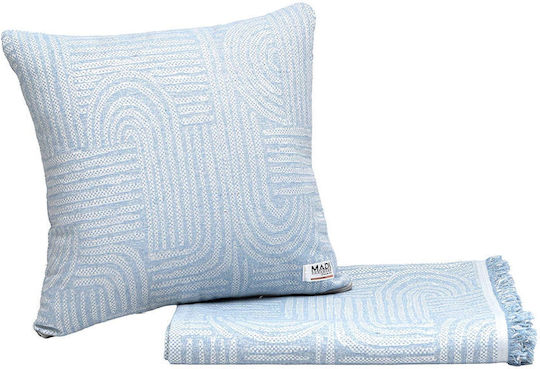 Madi Decorative Pillow Case Ethereal Cyan 45x45cm