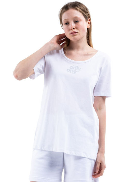 Damen Sportlich T-Shirt Weiß