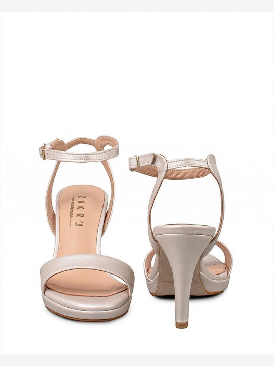 Zakro Collection Damen Sandalen in Silber Farbe