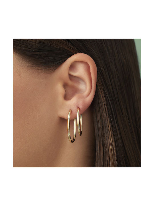 Beloro Earrings Hoops Gold Plated