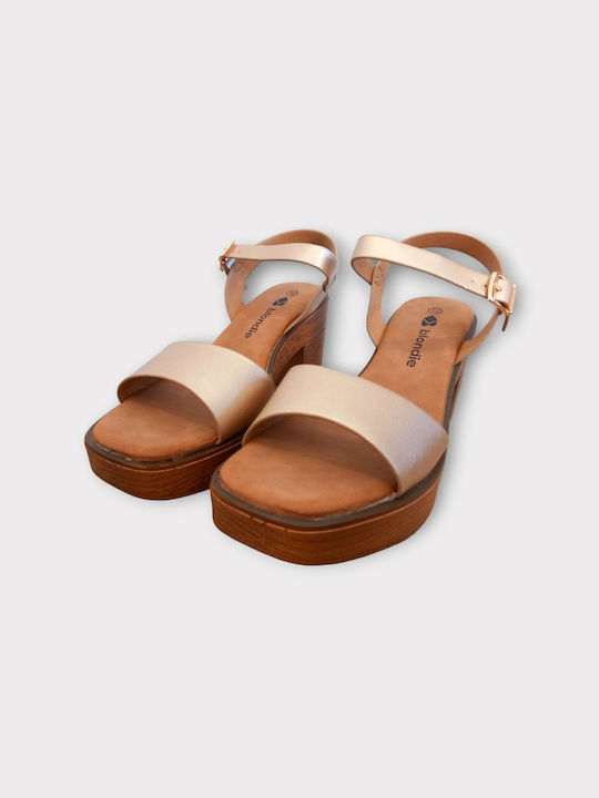 Blondie Damen Sandalen in Beige Farbe