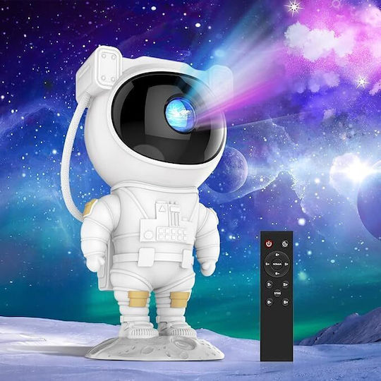 Led Περιστρεφόμενο Παιδικό Φωτιστικό Projector με Προβολή Αστεριών