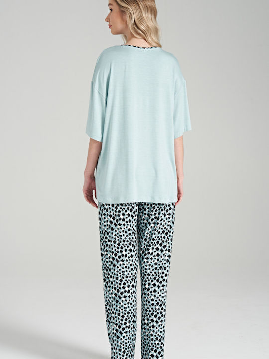 Women's Pajama Pijadore Annie Viscose Petrol