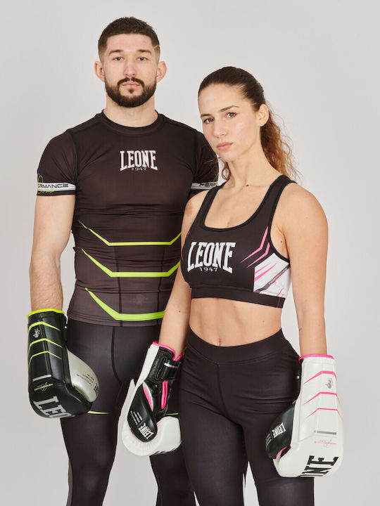 Leone 1947 Ανδρική Κοντομάνικη Μπλούζα AB927F για Jiu-Jitsu Μαύρη
