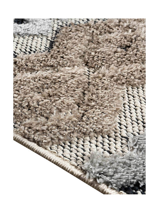 Madi Figure Rug Rectangular Beige