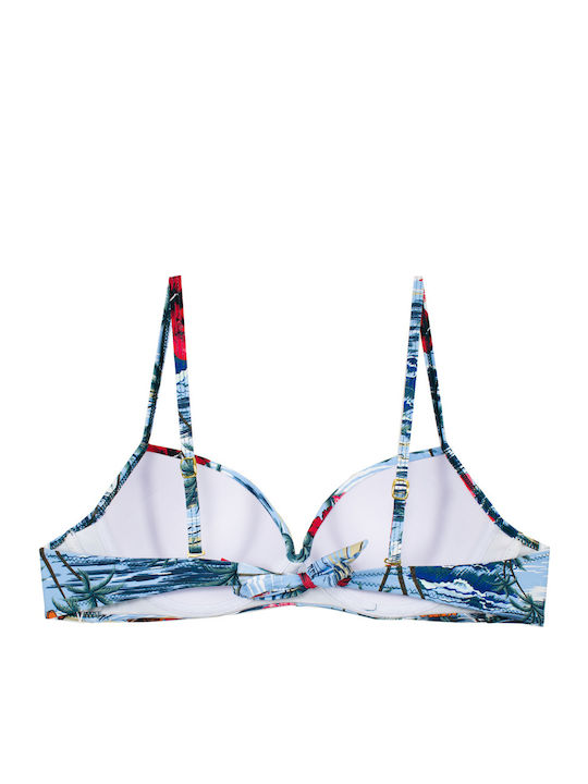 Set Bikini Floral Πετρόλ