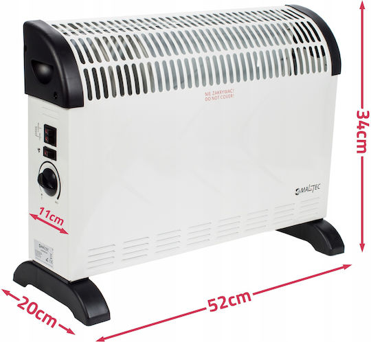 MalTec Konvektorheizung Boden 2000W 52x11cm Weiß