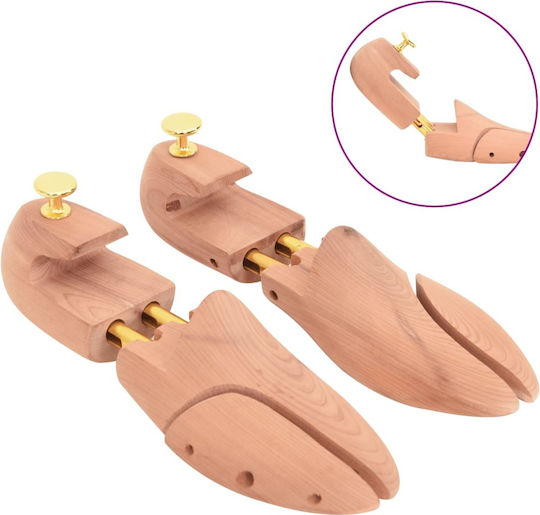 Vidaxl Schuhspanner Größe EU 38-39 Massives Zedernholz