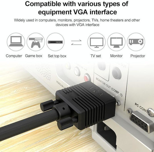 Kabel VGA-Stecker - VGA-Stecker Schwarz 3m