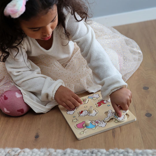 Ξύλινο Παιδικό Puzzle Σφηνώματα Hello Kitty Micki