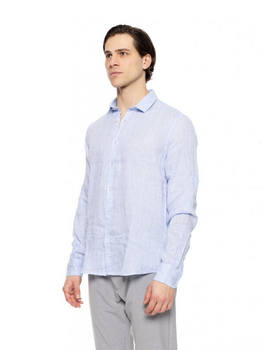 Smart Fashion Men's Shirt Long Sleeve Sky Blue