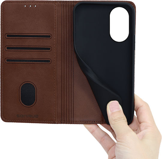 Sonique Wallet Δερματίνης / Πλαστικό / Σιλικόνης Καφέ (Realme C67)