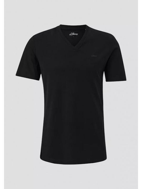 S.Oliver Men's Short Sleeve T-shirt Black