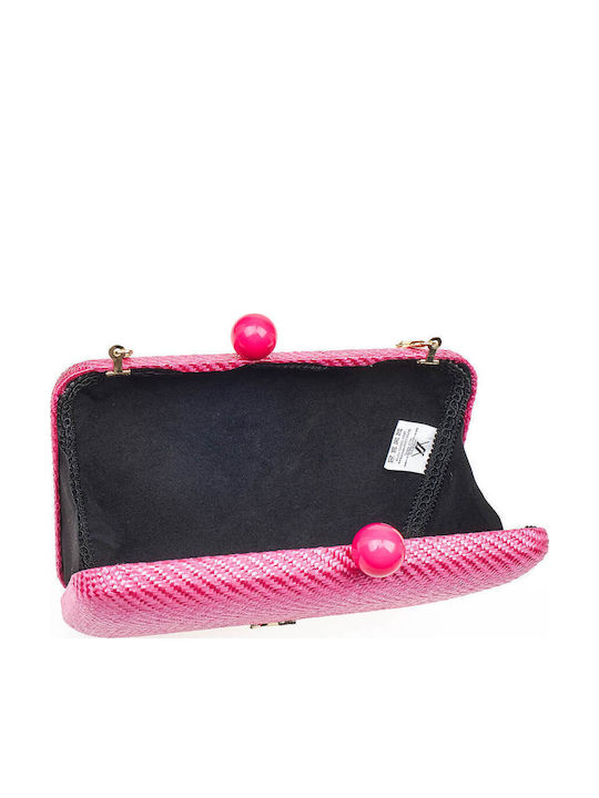 Straw Women's Bag Shoulder Fuchsia