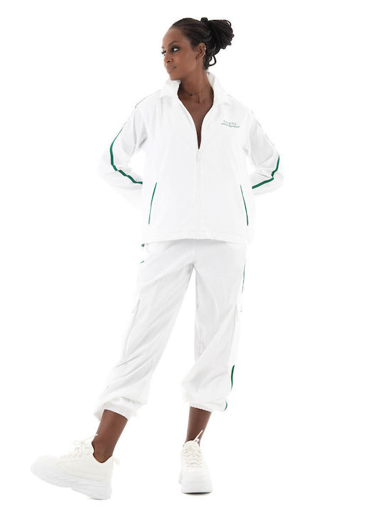 Guess Women's Fabric Cargo Trousers White