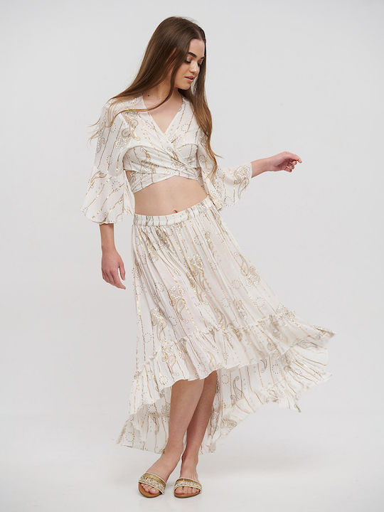 Ble Resort Collection Φούστα Λευκο