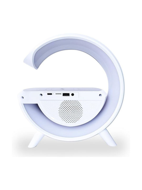 BT-3401 Tabletop Digital Clock with Radio & Wireless Charging White 46938470