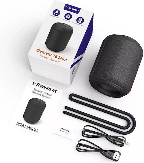 Tronsmart T6 Mini 2023 Bluetooth Speaker 15W with Battery Life up to 24 hours Black