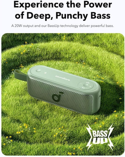 Anker SoundCore Motion 100 Wasserdicht Bluetooth-Lautsprecher 20W mit Akkulaufzeit bis zu 12 Stunden Grün