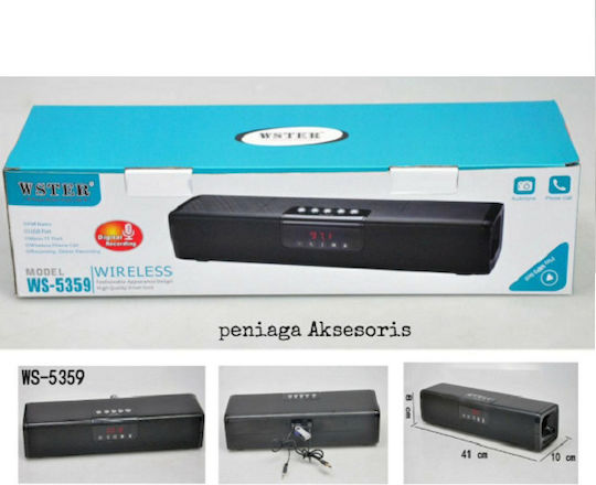 WSTER WS-5359 Ηχείο Bluetooth 14W με Ραδιόφωνο Μαύρο