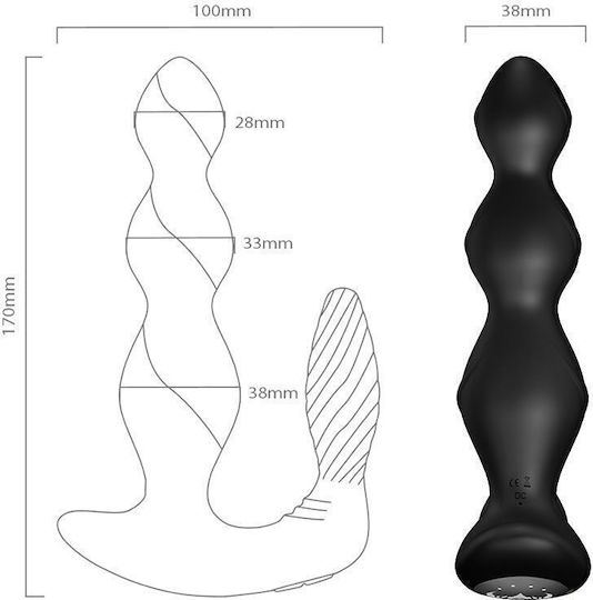 Anal Plug Klitoris Massager 9 Modi 17 Cm