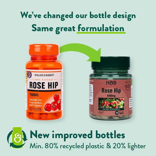 Holland & Barrett Rose Hip 4500mg 120 tabs